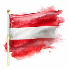 Austria flag hot ballon isolated