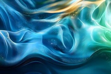 Obraz premium blue and green abstract background