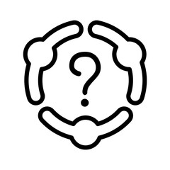 Teamwork icon in thin line style vector illustration graphic design