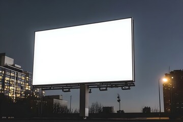 Fototapeta premium digital billboard with a white screen