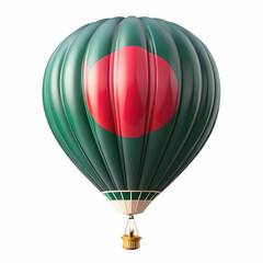 Fototapeta premium bangladesh flag hot ballon isolated