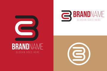 logo with c and b lettering, simple and minimalist, suitable for company logos, letter c and b, letter b and c, bc, cb