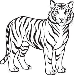 illustration of cartoon tiger