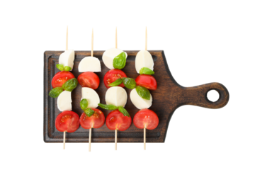 PNG,Caprese salad on a skewer, isolated on white background
