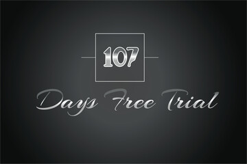 106 day free trial banner design. 106 days free banner background
