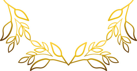 luxury golden leaves illustration