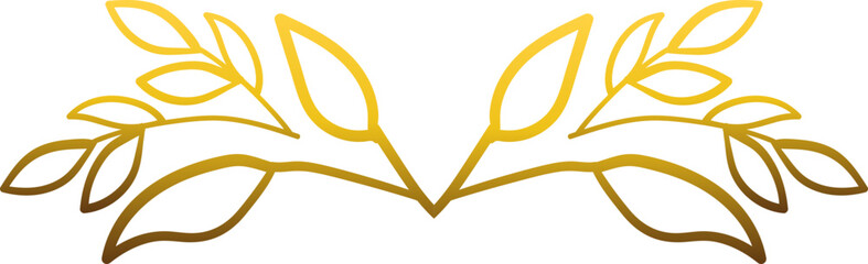 luxury golden leaves illustration
