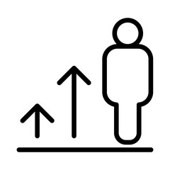 Growth icon in thin line style vector illustration graphic design