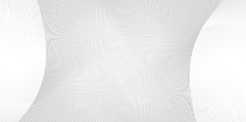 Horizontal banner template. Abstract futuristic template. Chrome. Beautiful wavy line on a white background. 