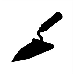 Trowel silhouette vector illustration design on white background.