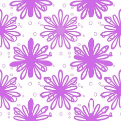 seamless pattern with  purple flowers
