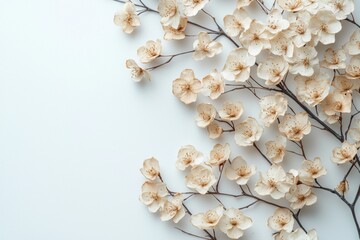 Elegant dried floral background created with Generative AI