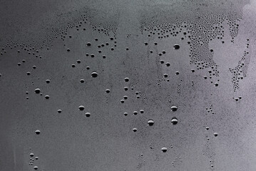 Full frame shot of water drops on a window