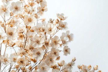 Fototapeta premium Elegant dried floral background created with Generative AI
