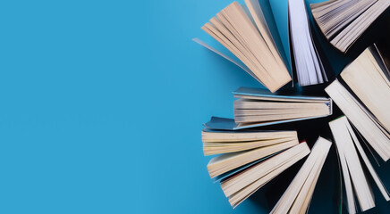 Naklejka premium Book, Books on the table, education concept, Library, school