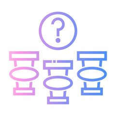 quiz Line Gradient Icon