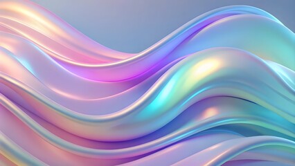 Obraz premium Abstract 3d wavy smooth background. Multicolor pastel color palette. Aesthetic concept. Abstract background with dynamic effect. Modern pattern.