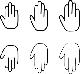 Obraz premium Line finger illustration hand icon.