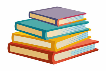 
stack of books vector illustration, Books icon

