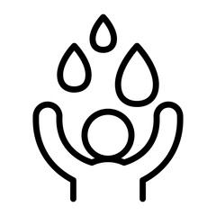 Shower icon in thin line style vector illustration graphic design