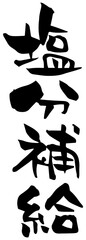 筆文字「塩分補給」