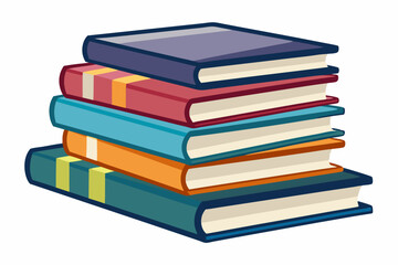 
stack of books vector illustration, Books icon

