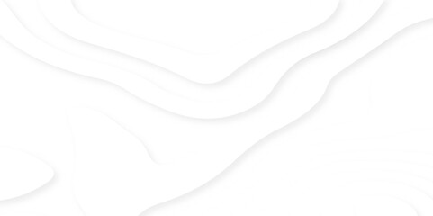 Abstract realistic papercut decoration textured with wavy layers. Contour maps. Topo contour map on white background,