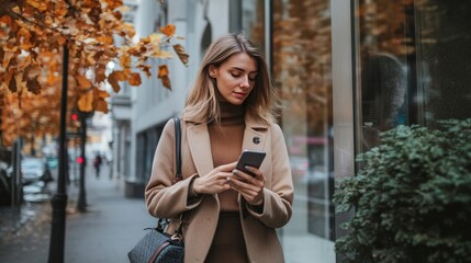 Checking emails on phone while traveling