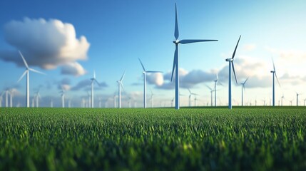 Wind turbines generate electricity