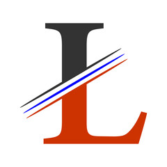Print creative modern color full  L letter logo design