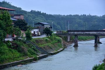 Fototapeta premium Rural scenery of Yangfu Village, Xinfeng County, Shaoguan.