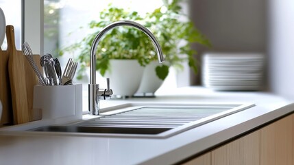 Sink installed for washing dishes