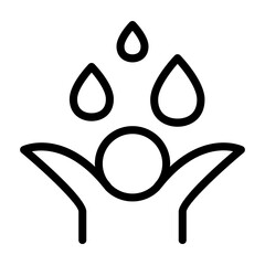 Shower icon in thin line style vector illustration graphic design