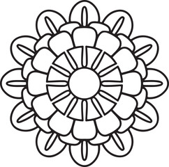 Simple mandala design for coloring. beautiful mandala art for coloring book, mandala design, Vector mandala pattern design with hand drawn