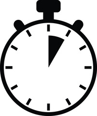 Stopwatch sign for multi purpose. Time remaining symbol.