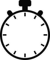 Stopwatch sign for multi purpose. Time remaining symbol.