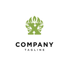 Letter X Leaf Tree logo icon vector