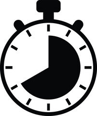 Stopwatch sign for multi purpose. Time remaining symbol.