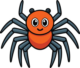 A spider cartoon vector for Halloween