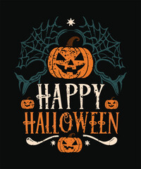 Happy Halloween typography t shirt design