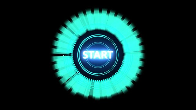 Animation of start text with Technology background.