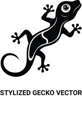  silhouette of a stylized gecko