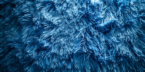 Luxurious Deep Blue Fur Texture Background