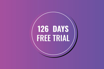 125 day free trial banner design. 125 days free banner background
