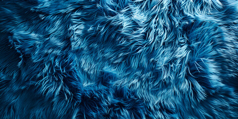Obraz premium Luxurious Deep Blue Fur Texture Background