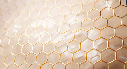 Abstract background hexagons design. science cosmetic technology. concept skin care cosmetics solution. 3d rendering.	