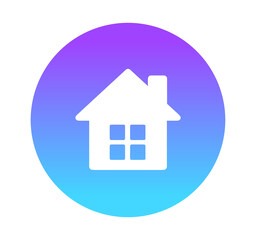 青紫色のグラデーション｜家マーク