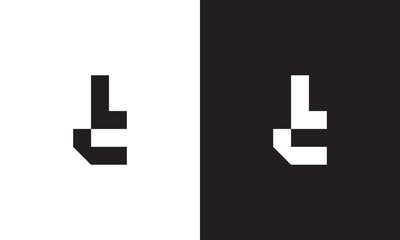 Obraz premium Lc logo, monogram unique logo, black and white logo, premium elegant logo, letter Lc Vector
