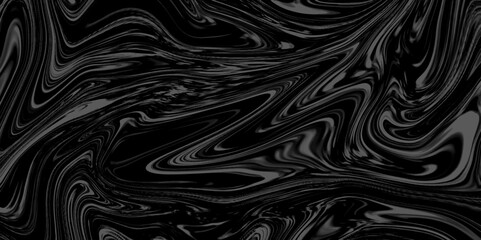 Abstract dark black liquid marble surfaces background design. ink backdrop with wavy pattern. modern background design with luxury cloth or liquid wave or wavy folds of grunge silk texture.	