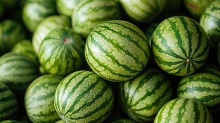 Freshly picked watermelons forming a beautiful background